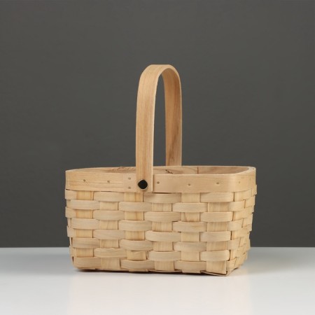 Wicker basket 20 x 16 x 10 cm, handle h = 11 cm, natural