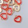 Decor for creativity metal, enamel "Heart Kant" red 1.5x1.4 cm