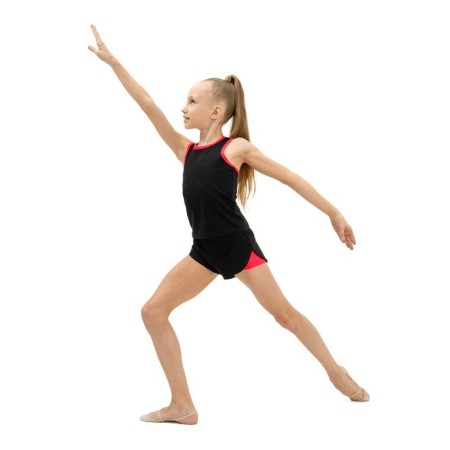 Shorts for gymnastics and dancing Grace Dance, p. 34, Black/Coral color-3