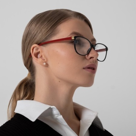Ready glasses FM 382 C1, red-black color, +1.5-3