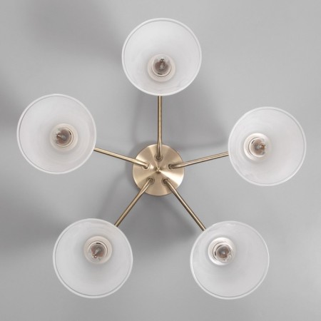Lucy chandelier 5x60W E27 Antique bronze 60x60x29cm-3