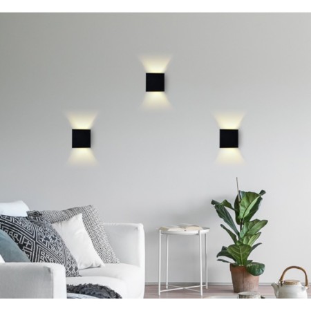 LED LED wall -mounted Ambrella Light, Wall, FW138, LED, 10 W, 700LUM, 3000K, black color, sand-2