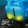 Piggy bank "Machine in the cap" Blue, 15cm