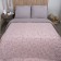 Fleet blanket "Roses", size 150x200 cm, color dusty rose