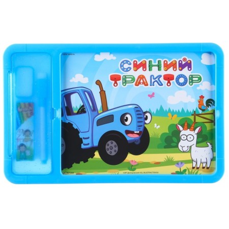 Board for drawing with a marker-stitch, blue blue tractor-6