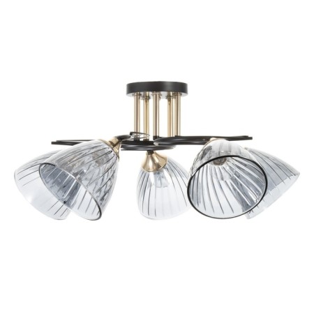 Salma chandelier 5he27 40w Black 58x58x24cm Bayerlux-3