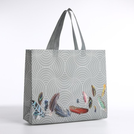 Bag without fastening, gray color