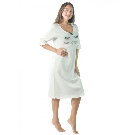 Night shirt Sleeping Beauty, size 44, ivory color-1