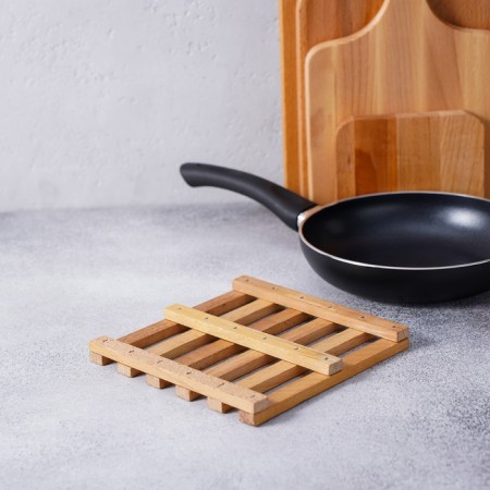 Hot stand, grille, array of beech, 18 × 18 × 2 cm-8