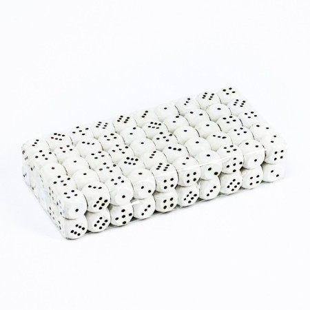 Playing bones, board games, 1.5 x 1.5 cm, white-1