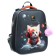 School backpack 38 x 30 x 16 cm, ergonomic back, Stavia "Martian cat", gray