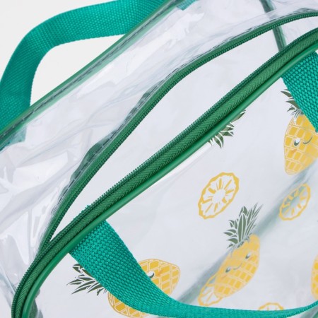 Lightning cosmetic bag, green/transparent color-3