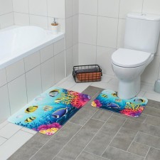 A set of mats for the bathroom and toilet of the Aquarium Dolyan, 2 pcs: 79 × 50, 50 × 39 cm