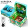 Folding gift box with 3D, blue tractor, 15x15x7 cm