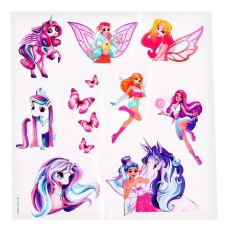 Tattoo "Unicorn and Princess"-1