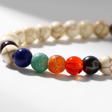 Bracelet Assorted "planets" yin-yang, color with black silver, d = 7 cm-1