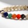 Bracelet Assorted "planets" yin-yang, color with black silver, d = 7 cm
