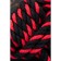 Handcuffs-ames from the cotton rope "Knot-omega", 3.3 m, black and red color