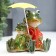 Souvenir Ceramics "Frog - under the umbrella" 12x8x12 cm