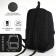 School backpack from textiles on a zipper, 2 departments, 3 pockets, black color