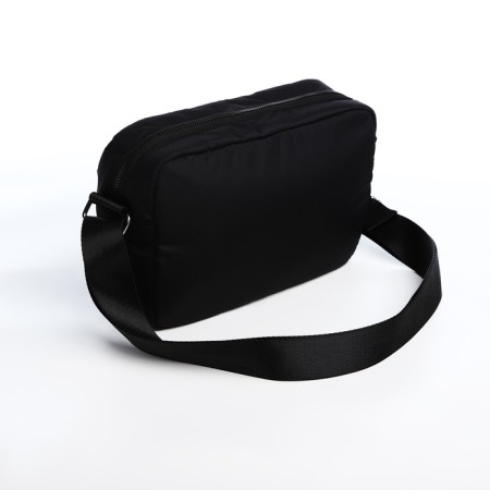 Bag Cross-Bodi with a zipper, black color-2
