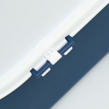 Closed transparent toilet 51 x 34 x 37 cm, blue+scoop-8