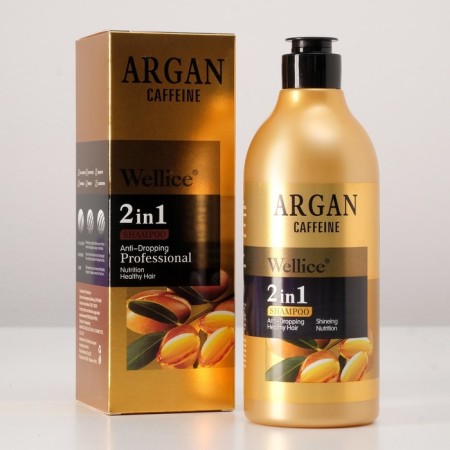 Professional Welllice shampoo against hair loss with caffeine and argan oil, 520 ml