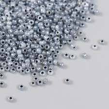Бисер стекло 12/0 "Графит" полупрозрачный перламутр 450 гр