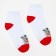 Women's socks "Deer" color white/red, size 23-25