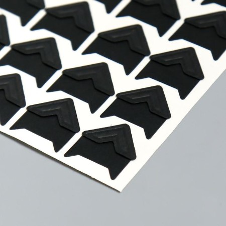 A set of corners with a pocket for photos 24 corners "Style" black 12.5x9 cm-1
