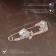 Pin "Flowers" two buds, 6.5 cm, white color in pink gold