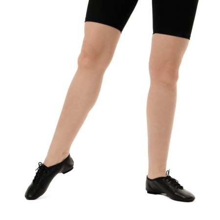 Jazovs are low, genuine leather, insole length 22 cm, black color-1