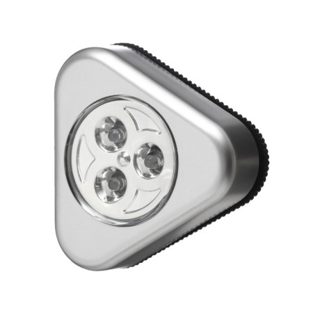 Night Pushlite "Triangle" 3xLED, 3AAA gray 6.5x6.5x2.5 cm Risalux-12
