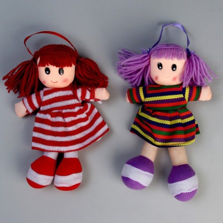 Soft toy "doll", in a knitted dress, color mix-3