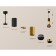 A set of suspension lamp with additional backlight Ambrella Light, Techno, XP11020030, GU5.3, 4200K, Black Sand, Gold Polized Gold