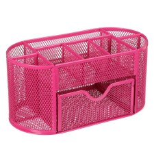 Chancellery trifle stand 9 departments, mesh metal, pink