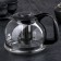 Glass teapot “Illusion”, 1.6 liters, with metal sieve, black color