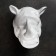 Suspended decor "rhino" 14x13cm, white