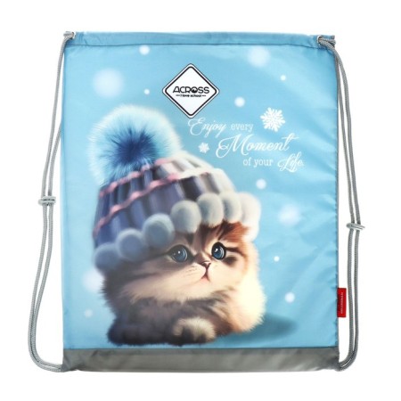 School backpack 40x33x15cm, ergonomic back, Across 410, Blue-11