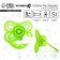 Nipple - Silicone dummy classic “butterfly”, from 6 months, with a cap, green color