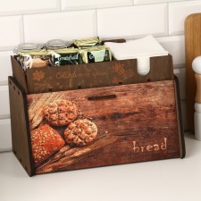 Bread a wooden bread with a stand under spices, 35.6 x 20.4 x 24.8 cm, wenge