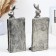 Holder - stand for the books "Stylish Hares" set 2pcs, silver, 27cm
