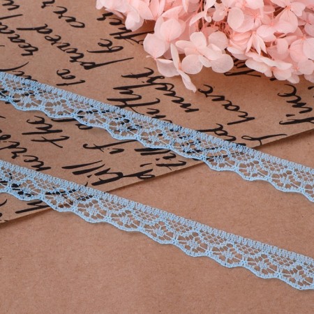 Capricon lace, 15 mm × 10 ± 1 m, blue color No. 19-1