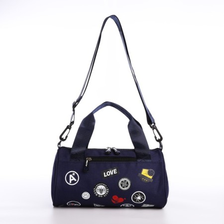 Youth bag with a zipper, blue color