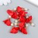 Decor for creativity Textile "Flower with a pearl. Red" set 10 pcs 2.5 cm