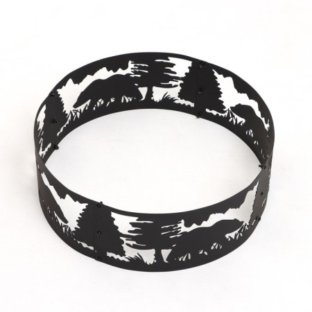 The collapsible “taiga” ring for a fire, 60 x 20 cm, metal thickness 1.5 mm-3