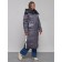 Coat insulated winter female, size 44, dark purple color