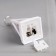 LED Figure Snowman, 4x4x9.5 cm, LR1130X3 (in the set), T/white