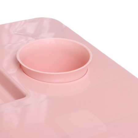 Children's table with a cup holder, pink color-3