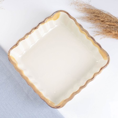 Baking capacity "Square wave" 1.5l / 6.5x23x23cm, caramel-2